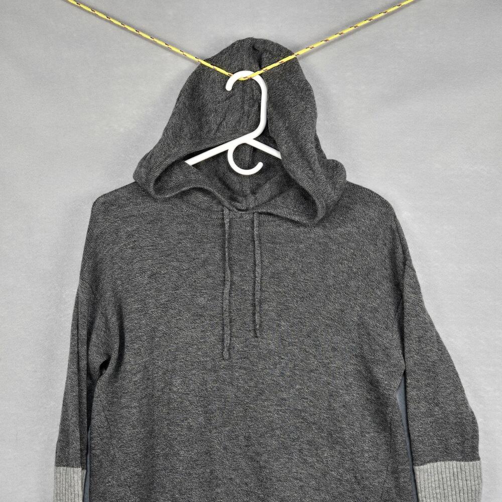 Athleta Hooded Sweater 100% Merino X Fine Wool Gray Size Small - Picture 2 of 8